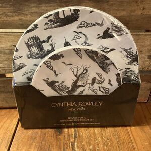 Cynthia Rowley New York Halloween Service for 10 Disposable Dinnerware Set